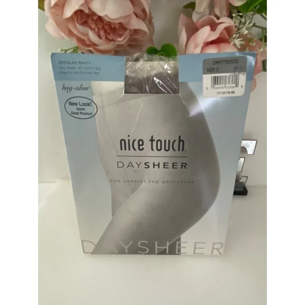 Hug Alon Nice Touch Day Sheer Non Control Driftwood Size C Sheer Toe New Vintage
